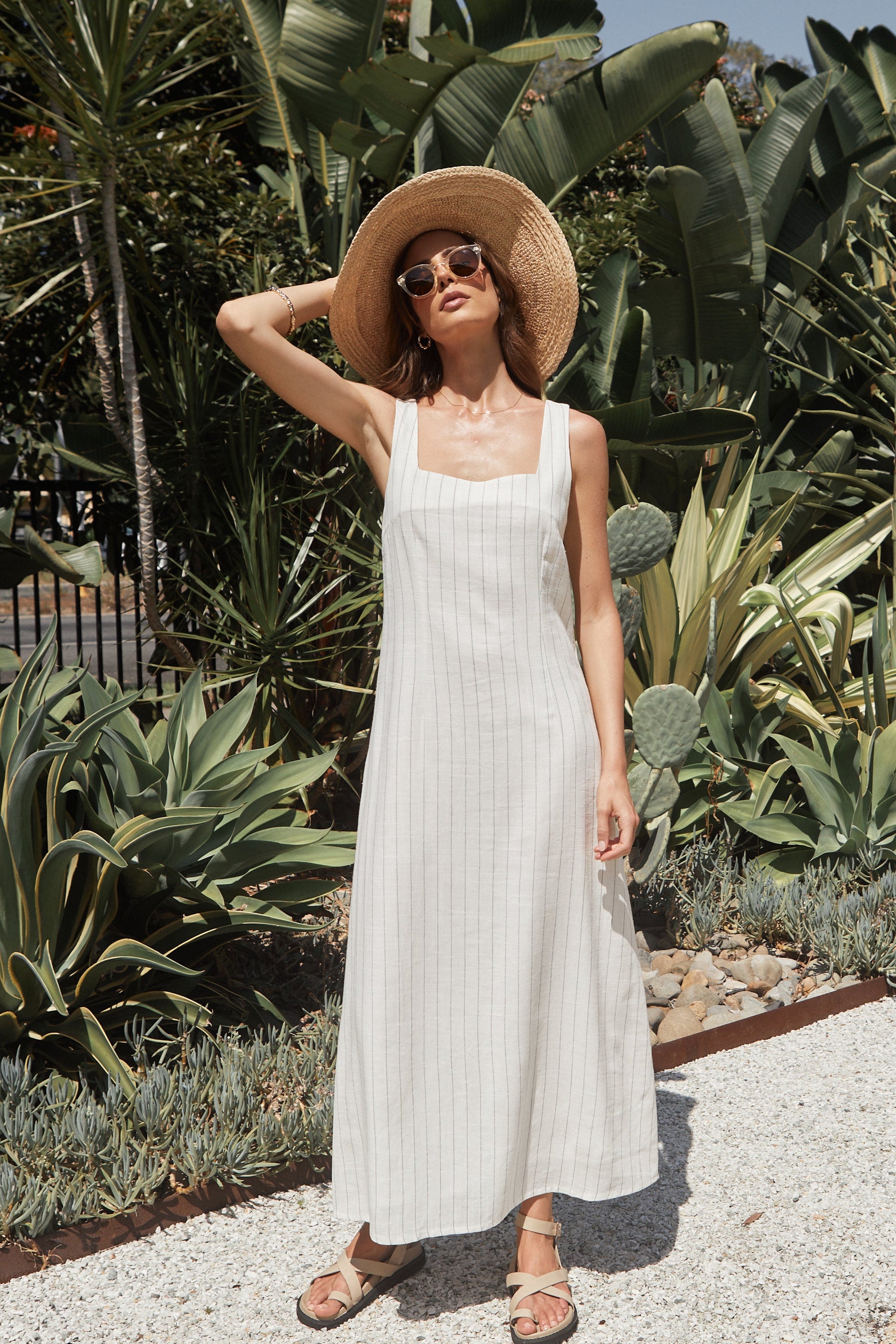 harper linen dress The Harper Dress in White 4 / White